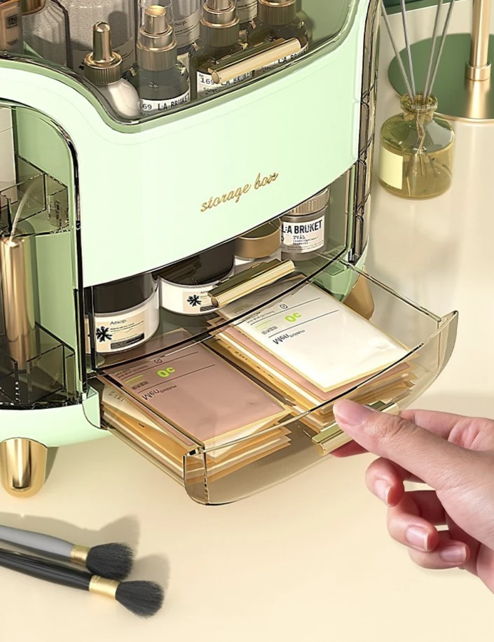Stilfuld Makeup Organizer - Elegant Opbevaring til Skønhed