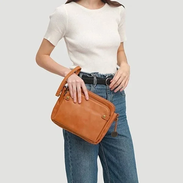 Elegant Crossbody Taske i Læder - Stil og Funktionalitet