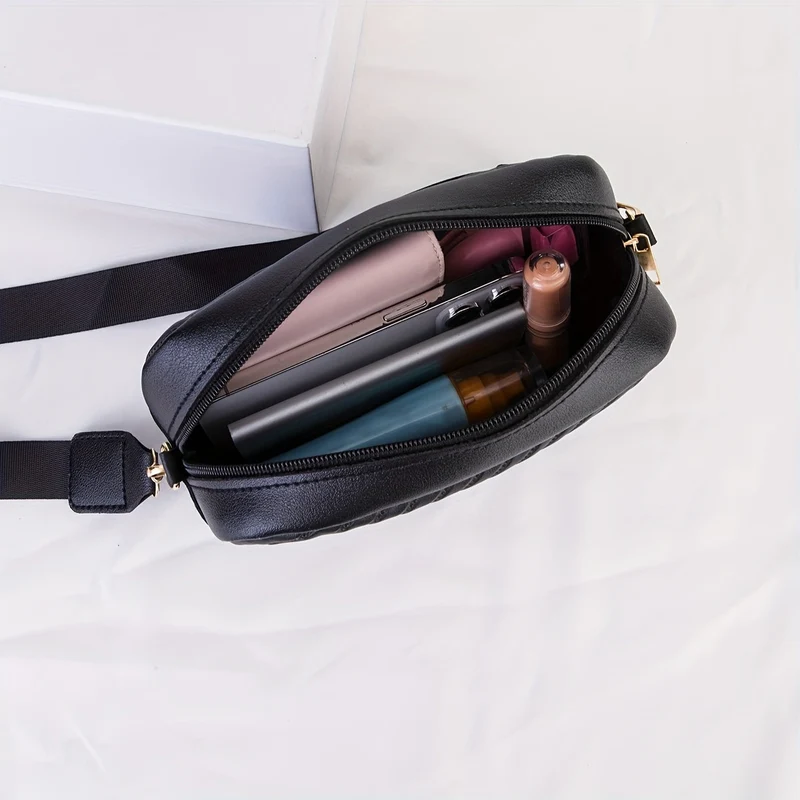 Elegant Kvindetaske med Acolchado og Guld Detaljer
