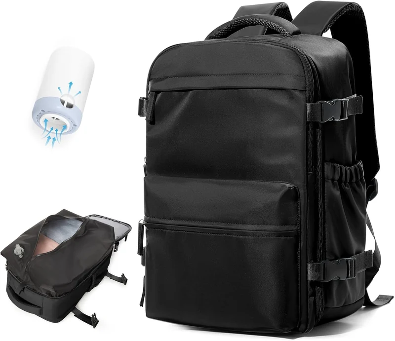 Praktisk laptoptaske med justerbar skulderrem og flere rum