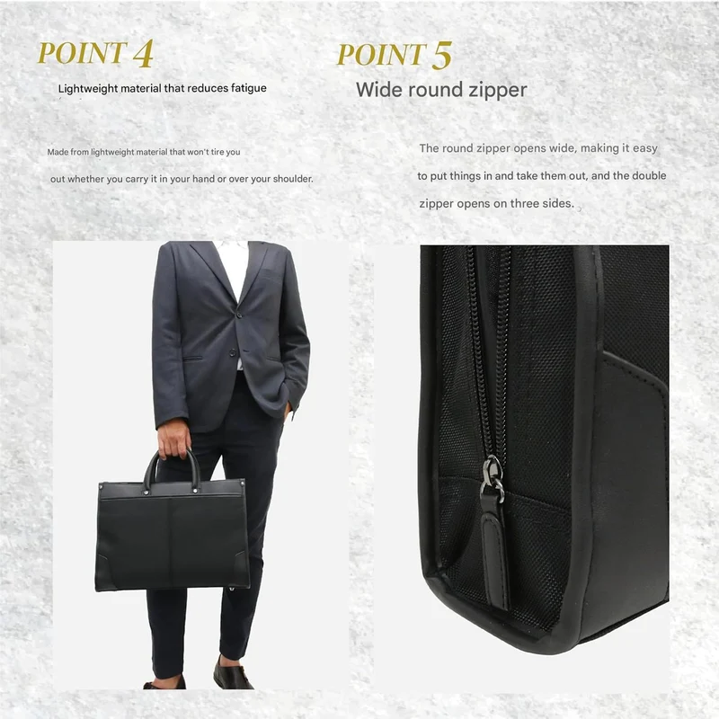 Elegant arbejds-laptop taske med organiseret opbevaring