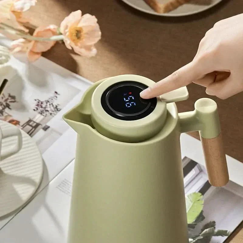 Elegant Termokande i Glas med Digital Temperaturvisning