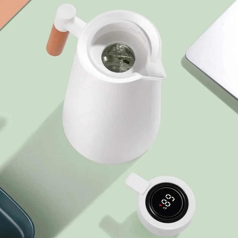 Elegant Termokande i Glas med Digital Temperaturvisning