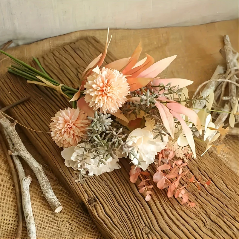 Elegant Kunstige Blomsterbuket til Bryllup og Sæsonbestemt Dekoration