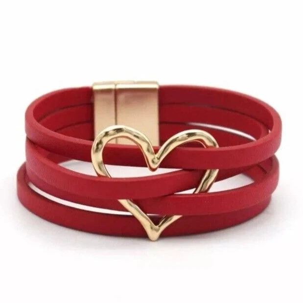 Elegant læderarmbånd med lagdelt design