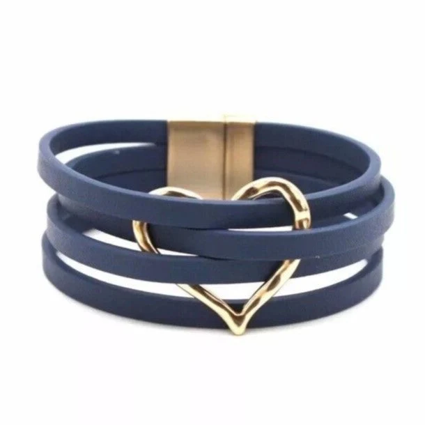 Elegant læderarmbånd med lagdelt design