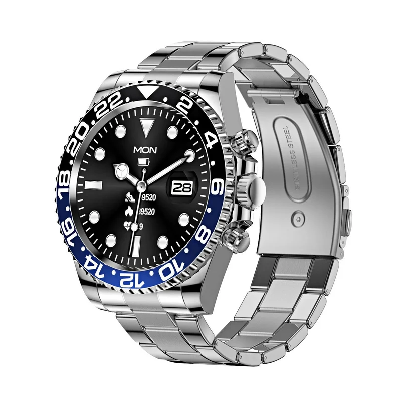 Stilfuld Smartwatch i Rustfrit Stål til Den Moderne Mand