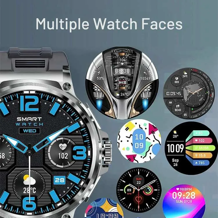 Robust Smartwatch – 10 Dages Batteri, Opkaldsnotifikationer og Sundhedsovervågning