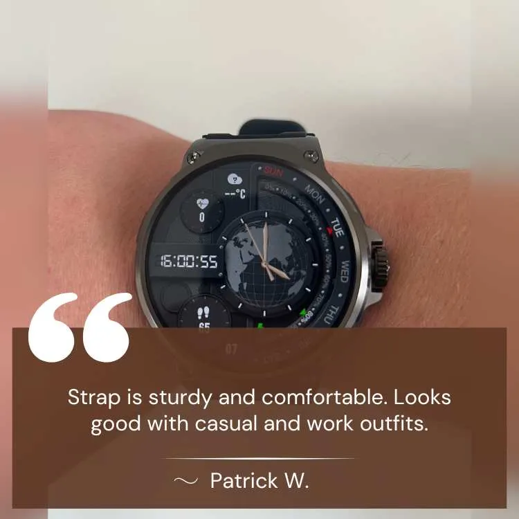 Robust Smartwatch – 10 Dages Batteri, Opkaldsnotifikationer og Sundhedsovervågning