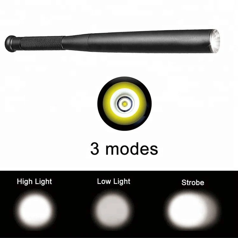 Praktisk LED-lommelygte i baseballbat-design