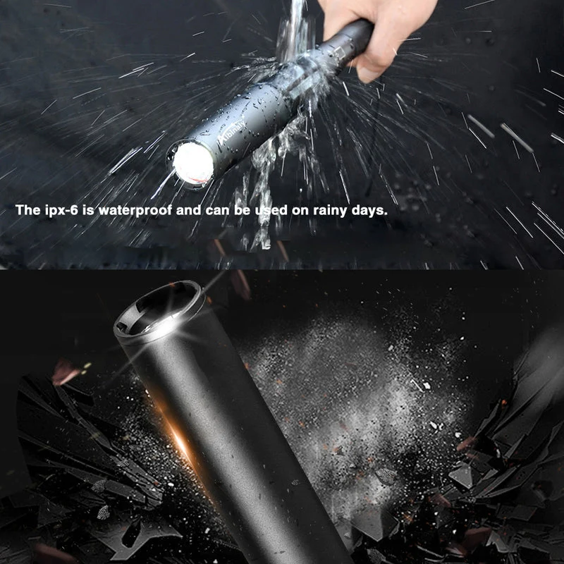 Praktisk LED-lommelygte i baseballbat-design