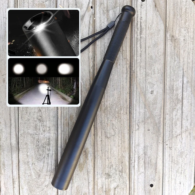 Praktisk LED-lommelygte i baseballbat-design