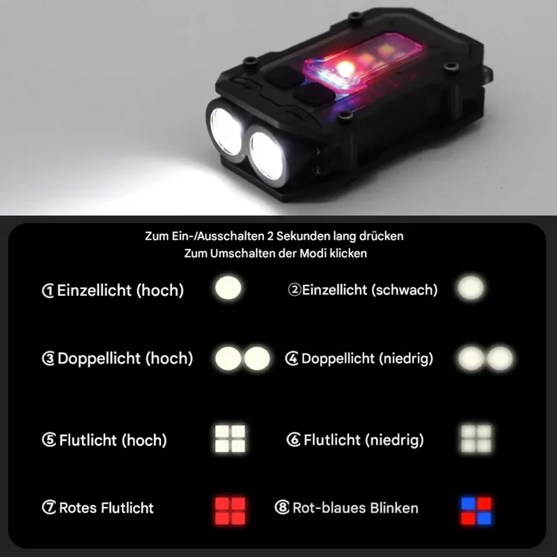Genopladelig Taktisk Lommelygte - PowerBeam Mini