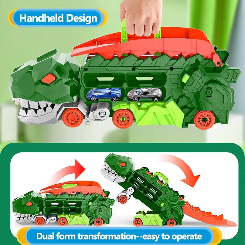Dino Transportør - Forvandlingslastbil og Racerbane Sæt