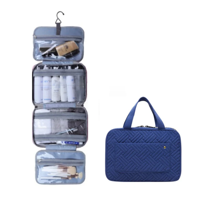 RejseCosmetic Organizer | Kompakt og Vandtæt | 4 Rum med 360° Hængelås