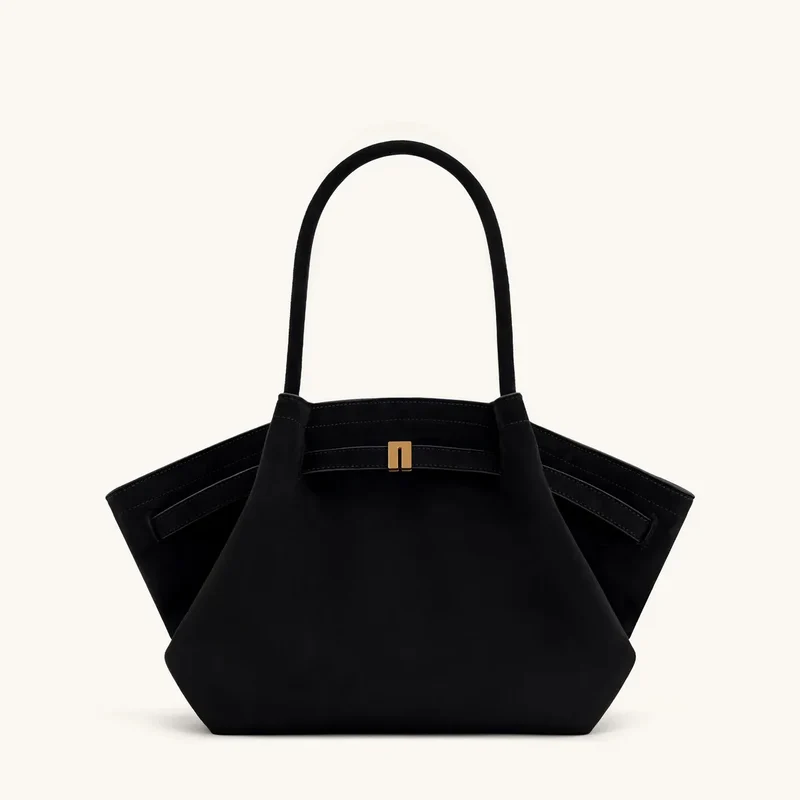 Elegant Skuldertaske til Kvinder - Stort Rum, Stilfuldt Design, Sort Kunstlæder