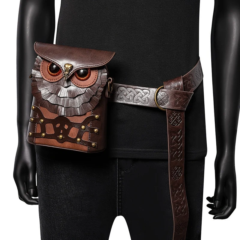 Stilfuld Mini Skuldertaske med Ugle Design