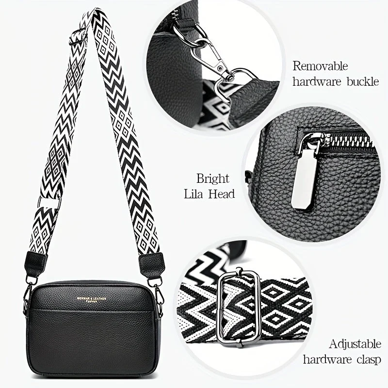 Elegant lædercrossbody-taske – Funktionel og stilfuld med justerbar rem