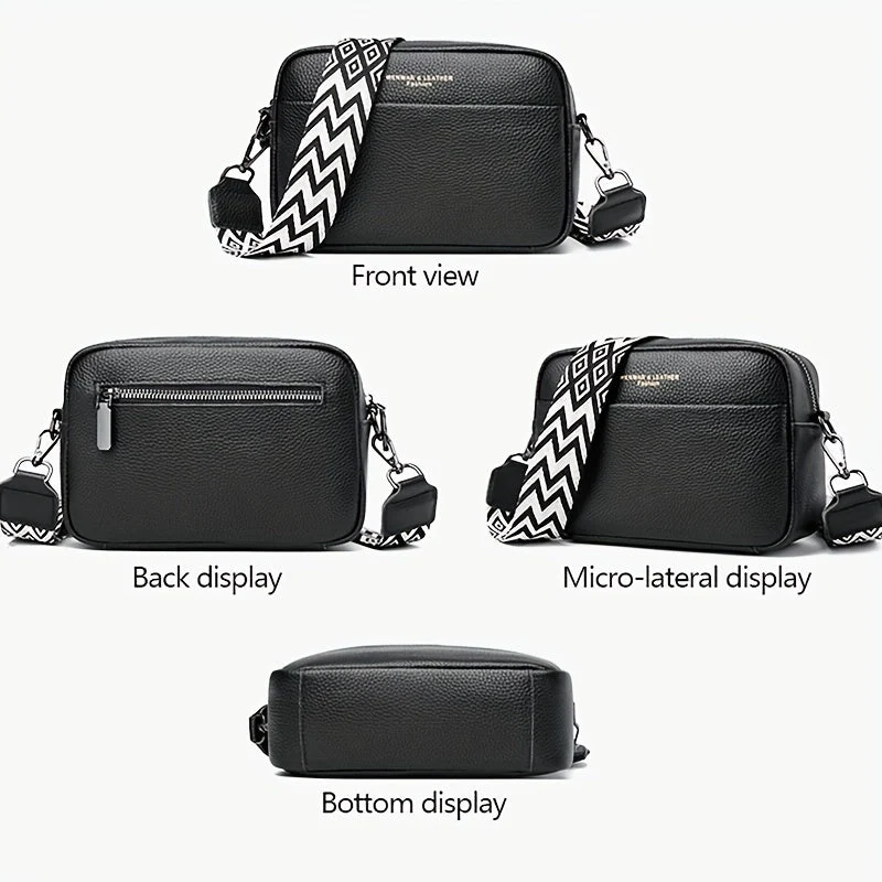 Elegant lædercrossbody-taske – Funktionel og stilfuld med justerbar rem