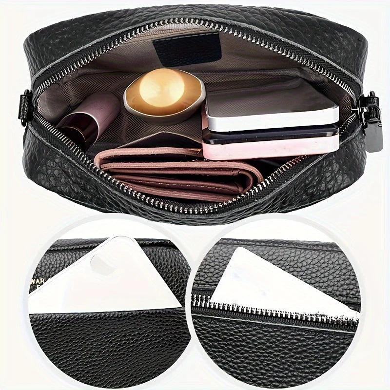 Elegant lædercrossbody-taske – Funktionel og stilfuld med justerbar rem