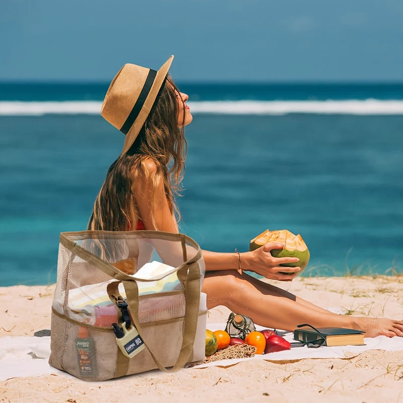 Lette og Pladsbesparende Strandtaske med Åben Top – 40L Kapacitet