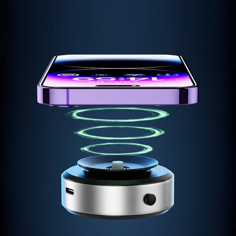Smartphoneholder med Magnetisk Greb | Justerbar og Trådløs Opladning