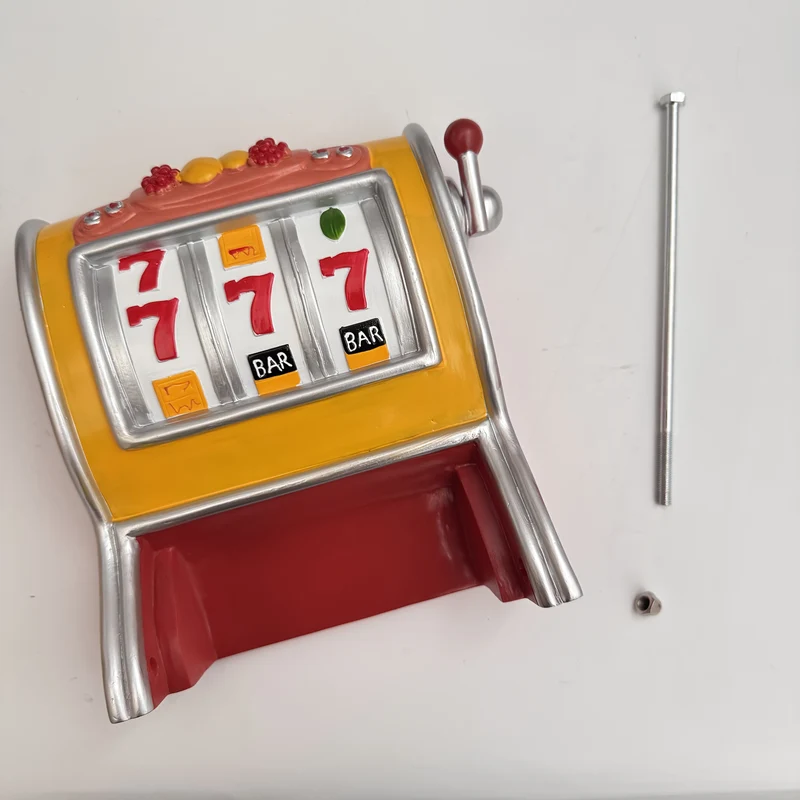 Farverig Vægmonteret Toalettpapirholder - Spillemaskine Design
