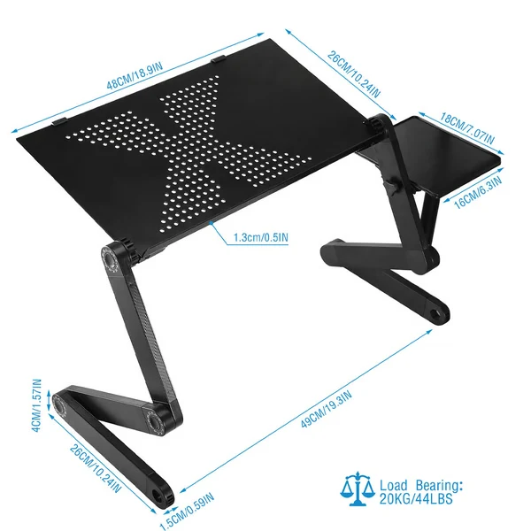 Justerbar ergonomisk bærbar computerstander – let og funktionel