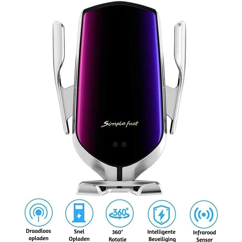 Automatisk Telefonholder med Trådløs Opladning – SmartHold