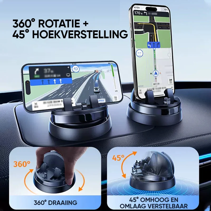 360° Rotérbar Bilholder til Smartphone - FlexiMount
