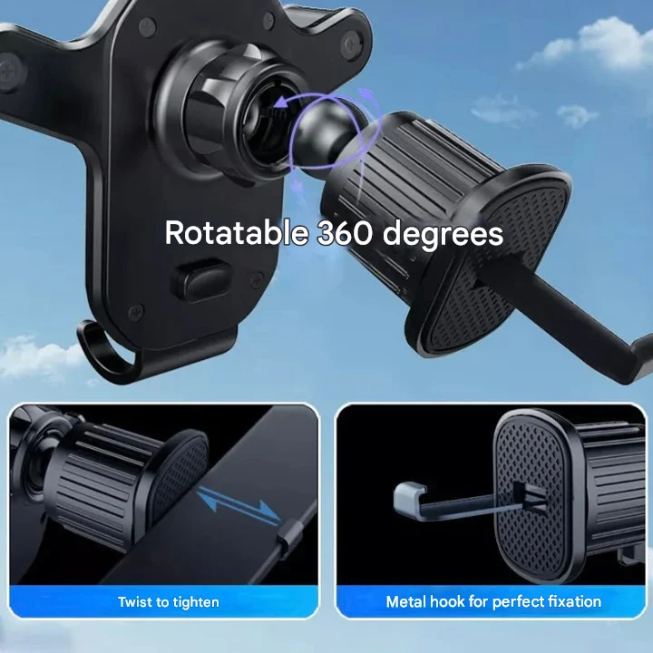 Universel Biltelefonholder med Ventilationskrog – StabilHold