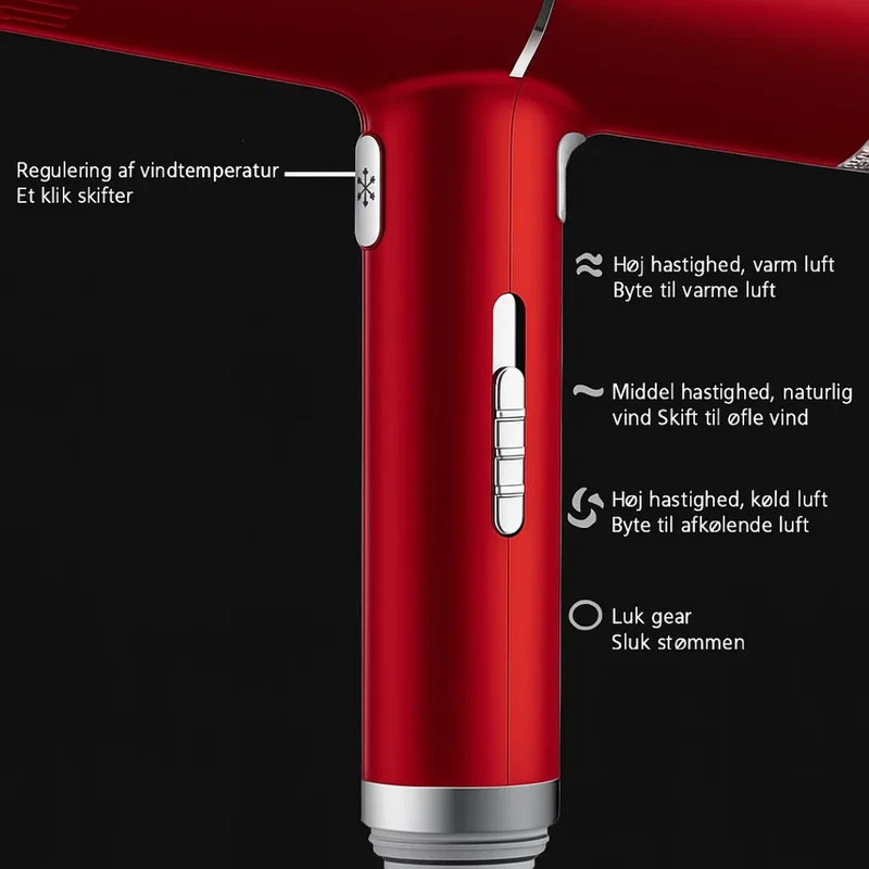 LynTør | Magnetisk hårtørrer til problemfrit styling