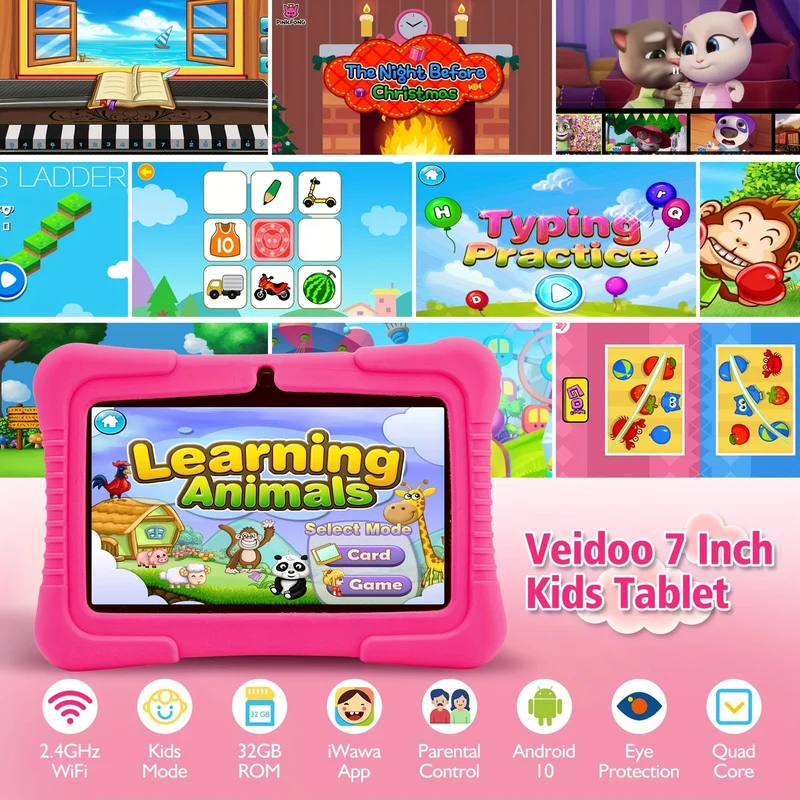 Børnevenlig 7-tommers Tablet med Øjenbeskyttelse