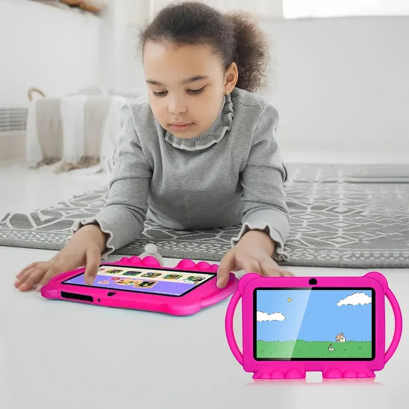 Børnevenlig Tablet med Øjenbeskyttelse og Stødabsorberende Cover