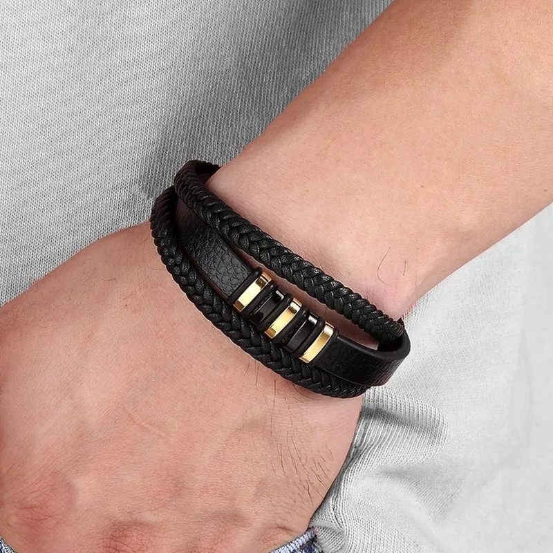 Stilfuld Læderarmbånd til Mænd - Tidløs Elegance