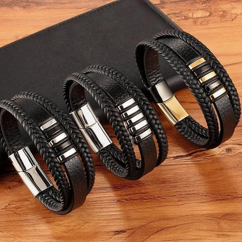 Stilfuld Læderarmbånd til Mænd - Tidløs Elegance