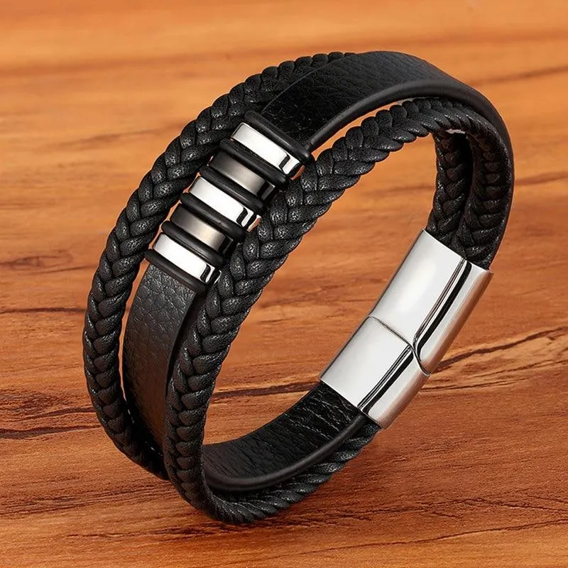 Stilfuld Læderarmbånd til Mænd - Tidløs Elegance