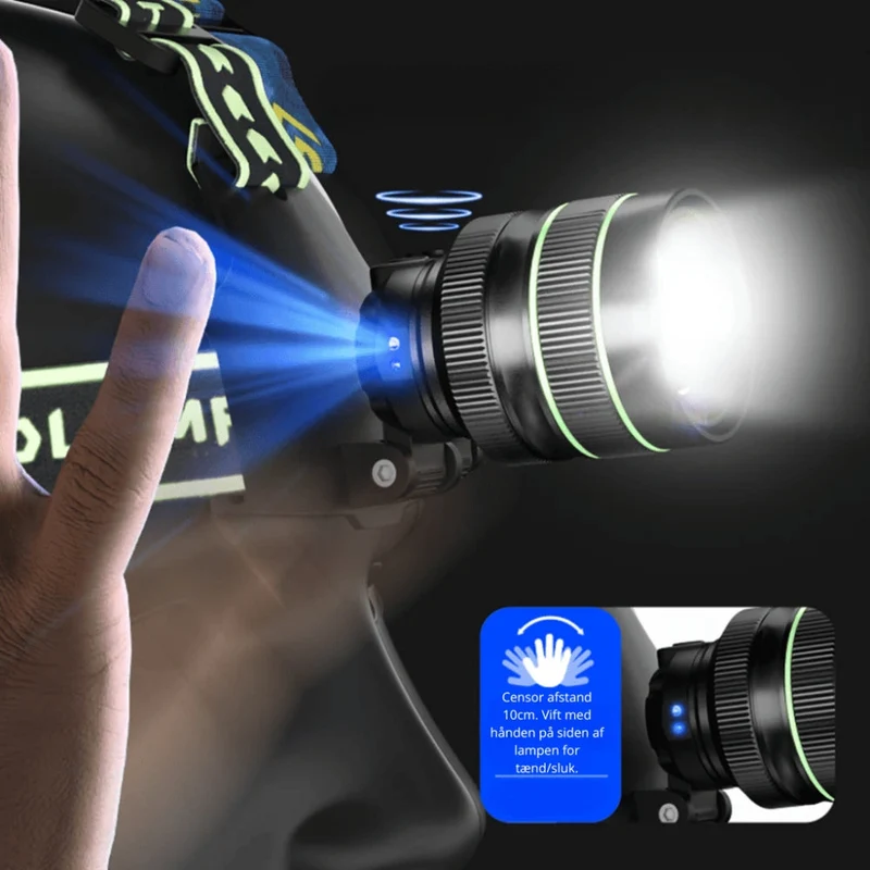 LysMester – 10.000 lumen lygte med justerbart lys og powerbank