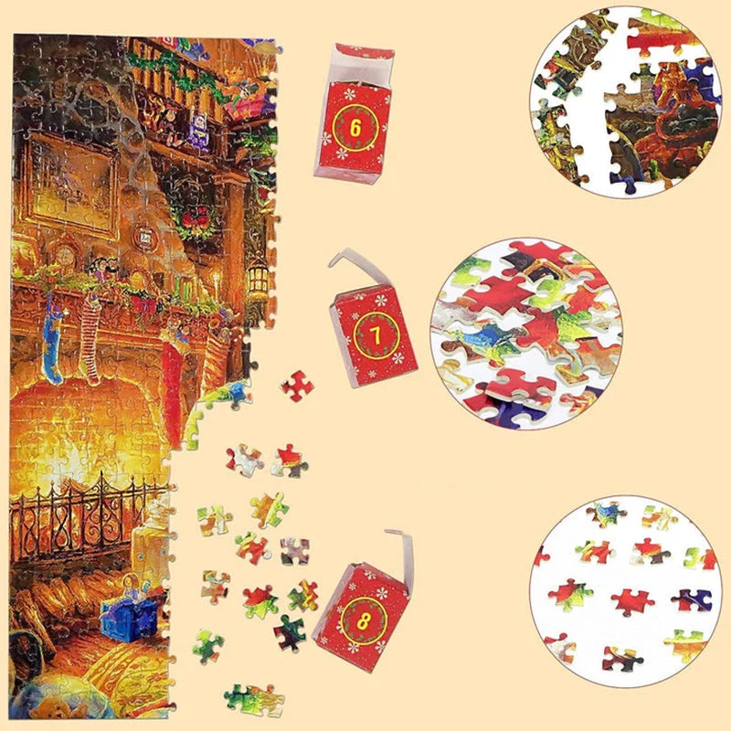 Julekalender Puzzle - 24 Dages Nedtælling