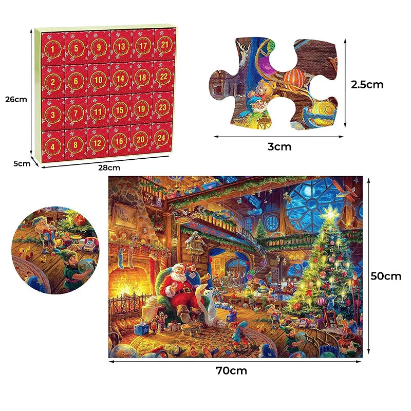 Julekalender Puzzle - 24 Dages Nedtælling
