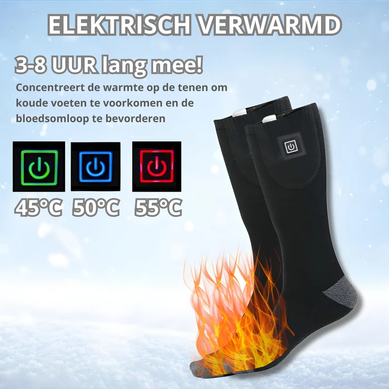Varmende Sokker med Justerbar Temperatur - 2026 Design