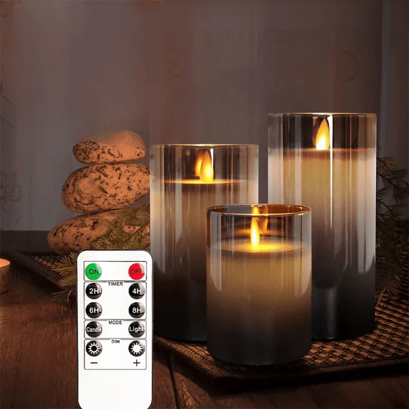 Realistiske LED-lys med naturtro flammeeffekt