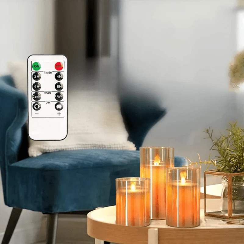 Realistiske LED-lys med naturtro flammeeffekt