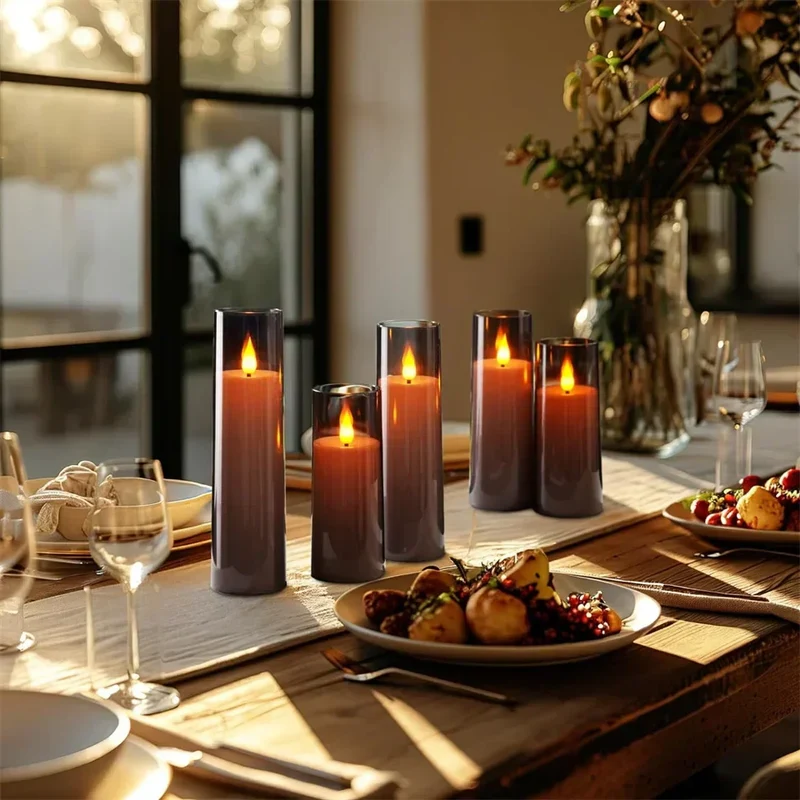 Realistiske LED-lys med naturtro flammeeffekt