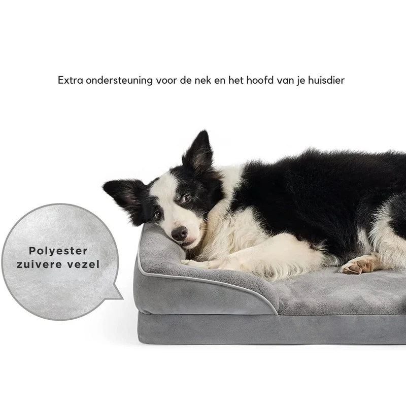 Komfortabel ortopædisk hundeseng med støtte