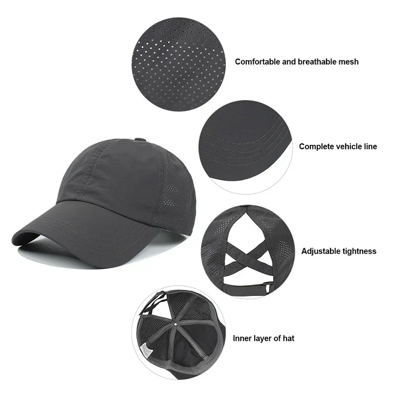 Fleksibel og åndbar sportshat med justerbar pasform – VentCap