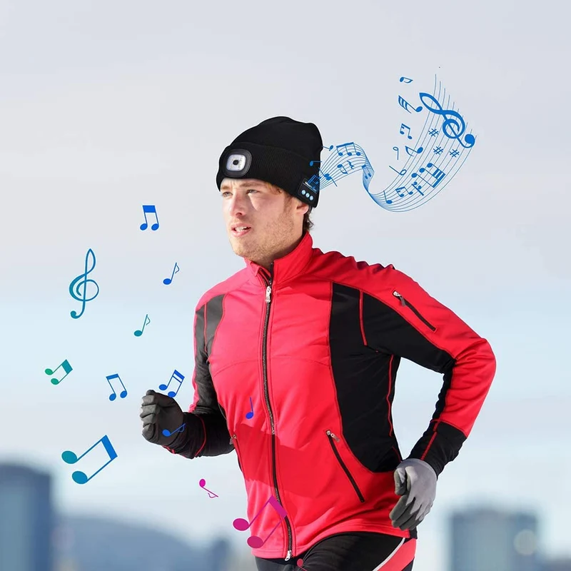 Smart Beanie med Bluetooth og LED Lys