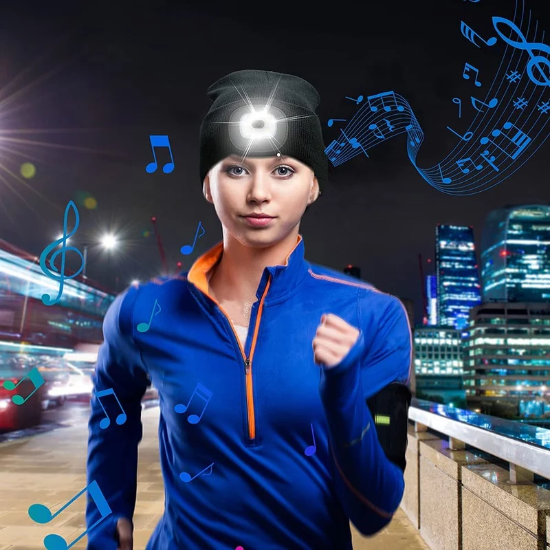 Smart Beanie med Bluetooth og LED Lys