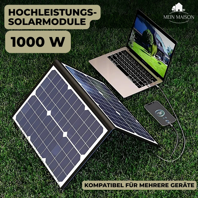 Fleksibelt 1000W Solpanel Kit til Camping og Rejser