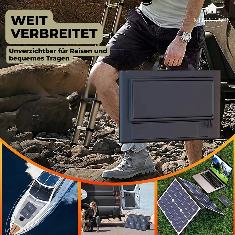 Fleksibelt 1000W Solpanel Kit til Camping og Rejser
